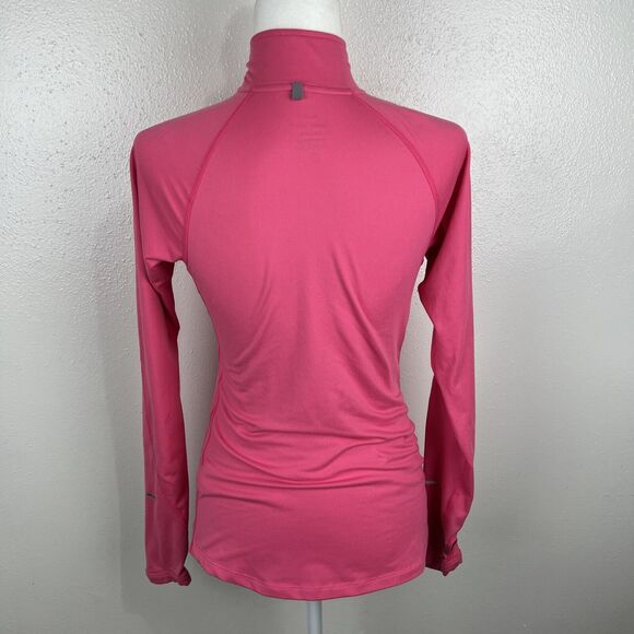 Nike Sweater Women Extra Small Pink Long Sleeve 3/4 Zip Dri-Fit Running Pullover - Picture 4 of 14